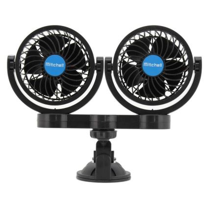 Ventilador de coche con ventosa 7W/12V negro