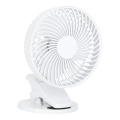 Ventilador de mesa recargable con clip VIENTO 6W/5V 2000 mAh blanco
