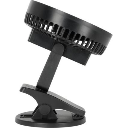 Ventilador de mesa recargable con clip VIENTO 6W/5V 2000 mAh negro