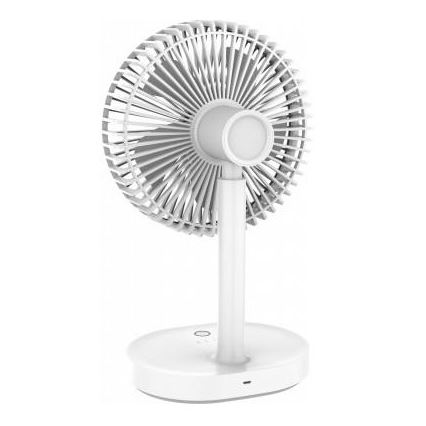 Ventilador de mesa recargable con lámpara LED 3000mA/3,7V microUSB