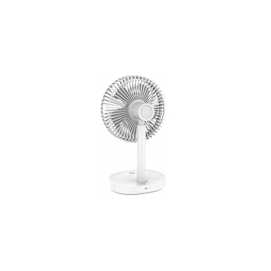 Ventilador de mesa recargable con lámpara LED 3000mA/3,7V microUSB