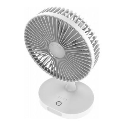 Ventilador de mesa recargable con lámpara LED 3000mA/3,7V microUSB