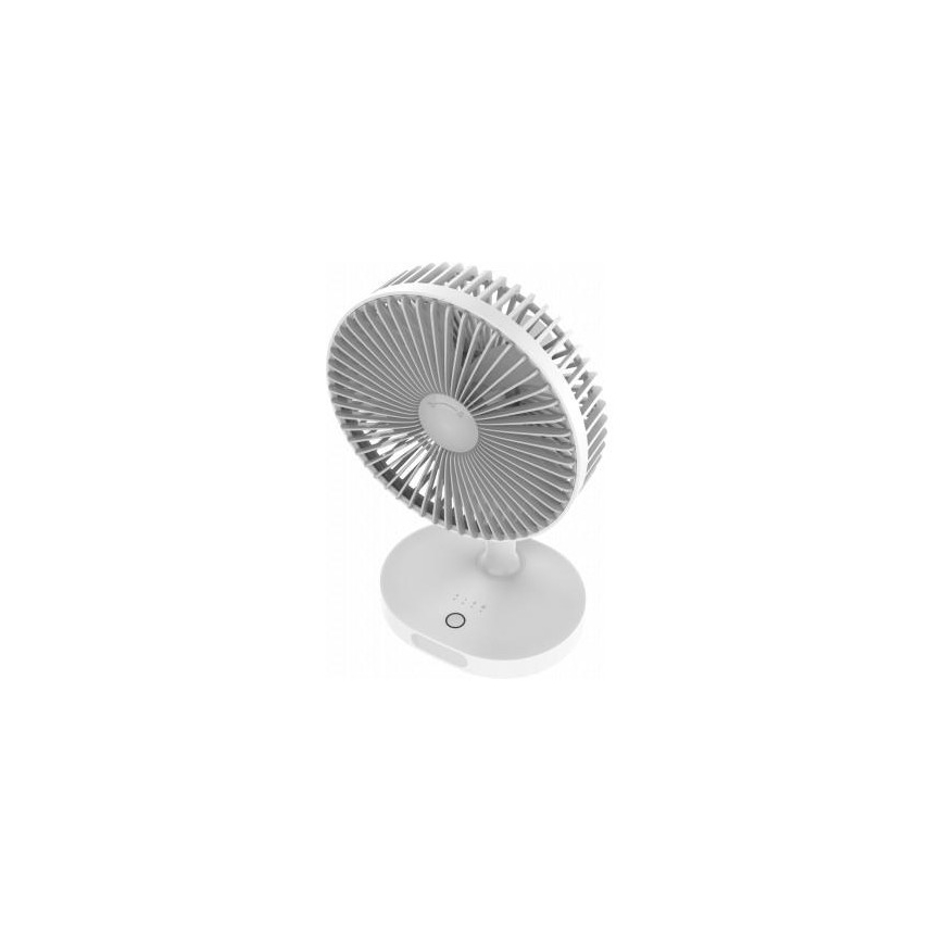 Ventilador de mesa recargable con lámpara LED 3000mA/3,7V microUSB