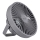 Ventilador de mesa recargable LED con iluminación LED LED/2W/5V USB 2400 mAh gris