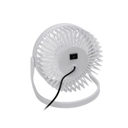 Ventilador de mesa USB diámetro 15 cm blanco