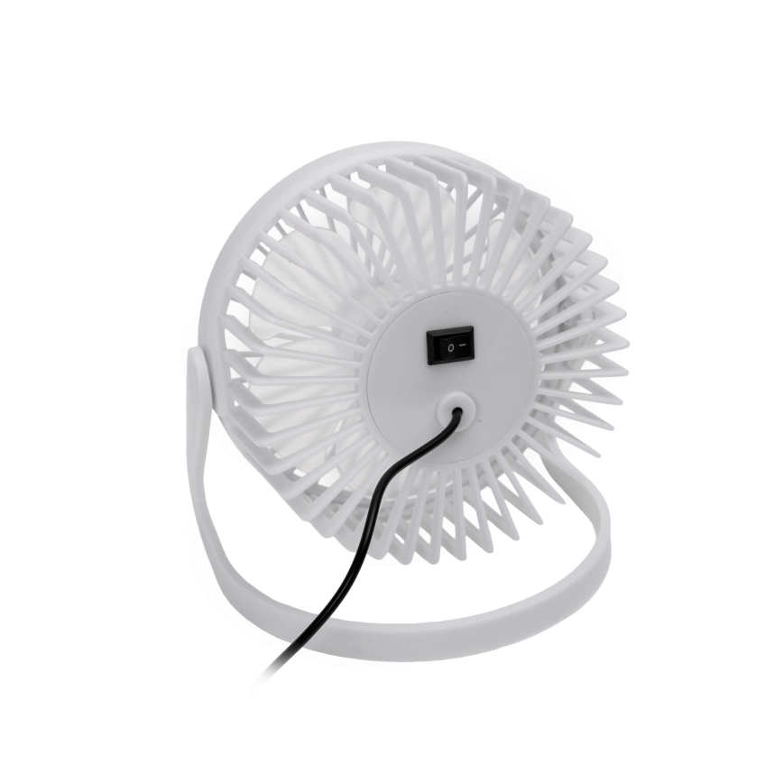 Ventilador de mesa USB diámetro 15 cm blanco