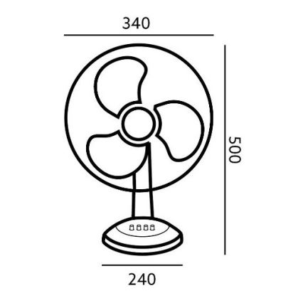 Ventilador de mesa VIENTO 40W/230V blanco