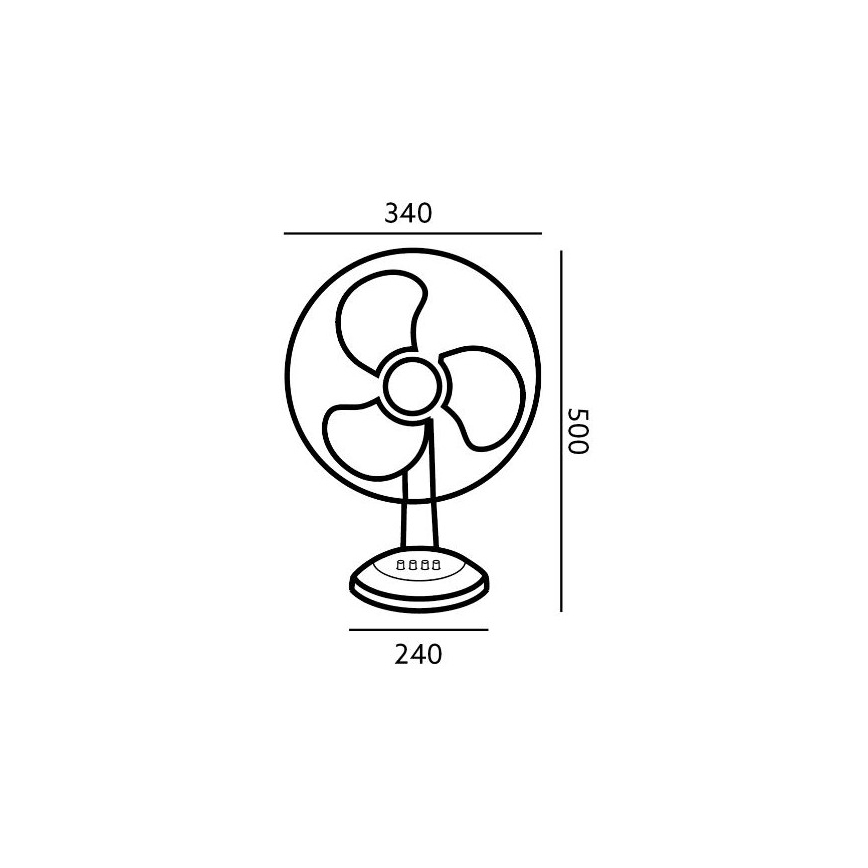 Ventilador de mesa VIENTO 40W/230V blanco