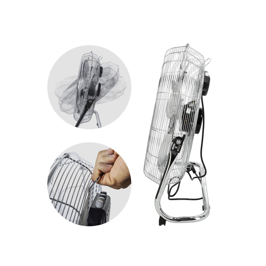 Ventilador de pie VIENTO 200W/230V cromo brillante