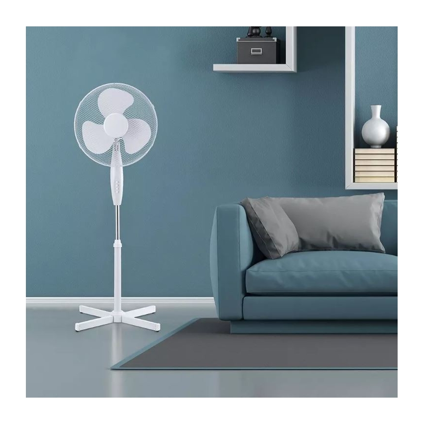 Ventilador de pie Ø 41 cm 40W/230V blanco