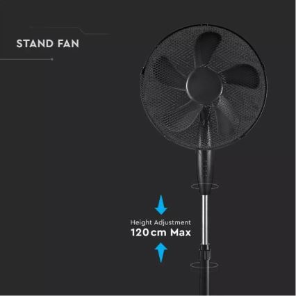 Ventilador de pie Ø 43cm 55W/230V negro