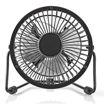 Ventilador de sobremesa 3W/USB 10 cm negro