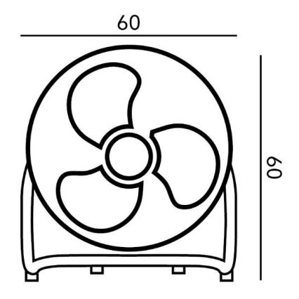 Ventilador de suelo VIENTO 100W/230V cromo brillante