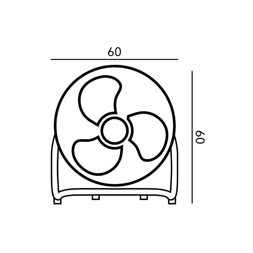 Ventilador de suelo VIENTO 100W/230V cromo brillante