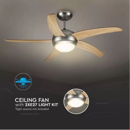 Ventilador de techo 2xE27/20W/230V diá. 132 cm + control remoto