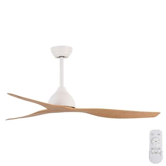 Ventilador de techo diá. 132 cm beige/blanco + control remoto
