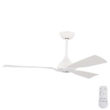 Ventilador de techo diá. 132 cm IP44 blanco + control remoto
