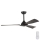 Ventilador de techo para cuarto de baño d. 132 cm IP44 negro + mando a distancia