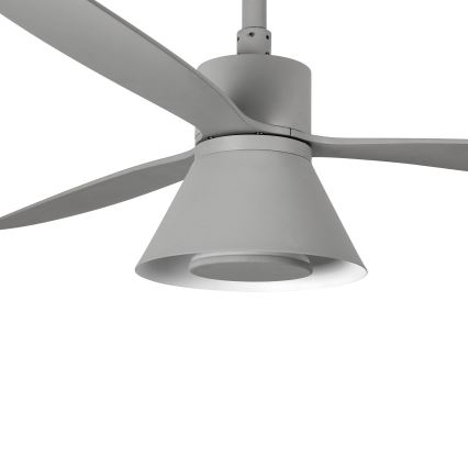 FARO 33762WT-24 - Ventilador de techo LED regulable AMELIA L CONE LED/20W/230V 2700/3500/5000K gris 132 cm Wi-Fi Tuya + control remoto