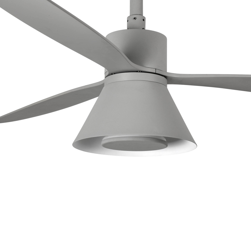 FARO 33762WT-24 - Ventilador de techo LED regulable AMELIA L CONE LED/20W/230V 2700/3500/5000K gris 132 cm Wi-Fi Tuya + control remoto