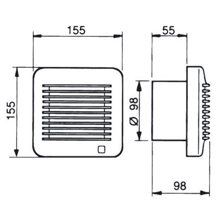 Ventilador para baño EDM-100 17W/230V IP44