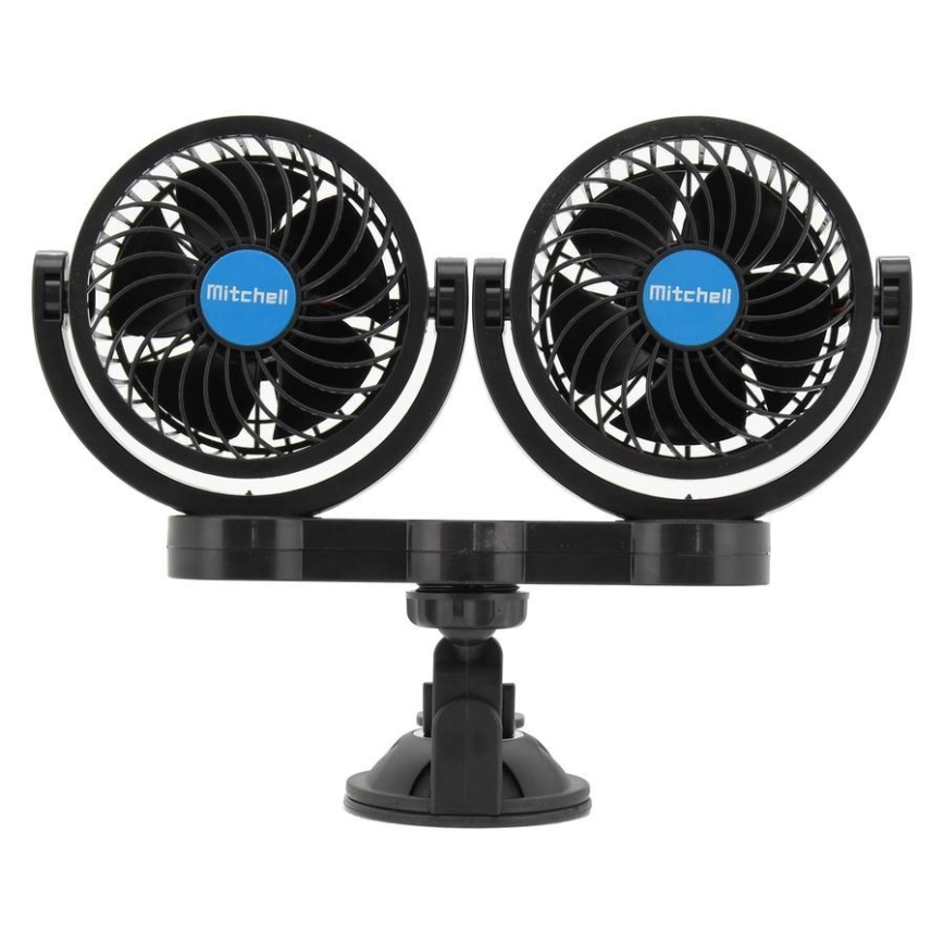 Ventilador con ventosa para coche 7W/12V negro
