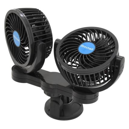 Ventilador con ventosa para coche 7W/12V negro