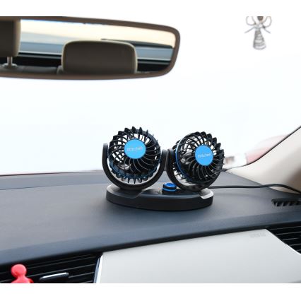 Ventilador para el salpicadero del coche 4W/12V negro