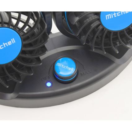 Ventilador para el salpicadero del coche 4W/12V negro