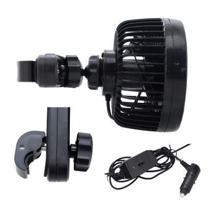 Ventilador para reposacabezas de coche 4W/12V negro