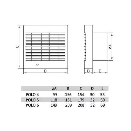 Ventilador VENTS 5/AŽ/WC