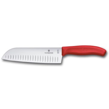 Victorinox - Cuchillo de cocina Santoku SWISS CLASSIC 17 cm rojo