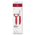 Victorinox - Juego de cuchillo de cocina con pelador SWISS CLASSIC rojo