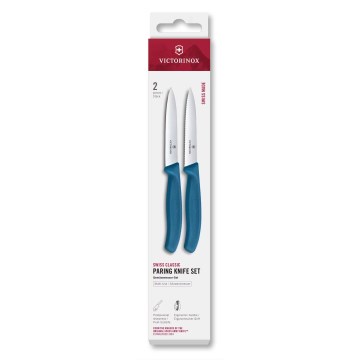 Victorinox - Juego de cuchillos de cocina para verduras SWISS CLASSIC, 10 cm, 2 piezas, azul