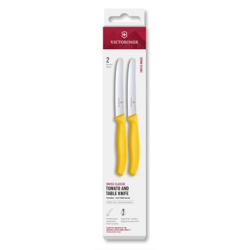 Victorinox - Juego de cuchillos de cocina para verduras SWISS CLASSIC, 11 cm, 2 piezas, amarillo