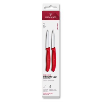 Victorinox - Juego de cuchillos de cocina para verduras SWISS CLASSIC 8 cm 2 piezas rojo