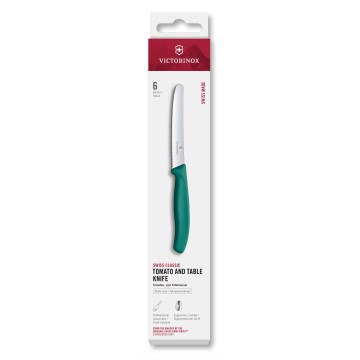 Victorinox - Juego de cuchillos para verduras SWISS CLASSIC 11 cm, 6 piezas, turquesa