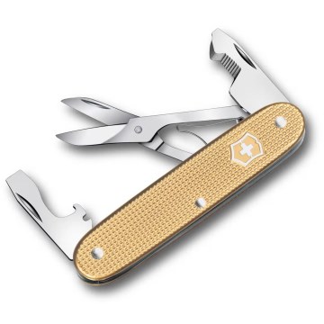 Victorinox - Navaja de bolsillo multifunción COMPANION SLIM ALOX, 9,3 cm, 6 funciones, dorada
