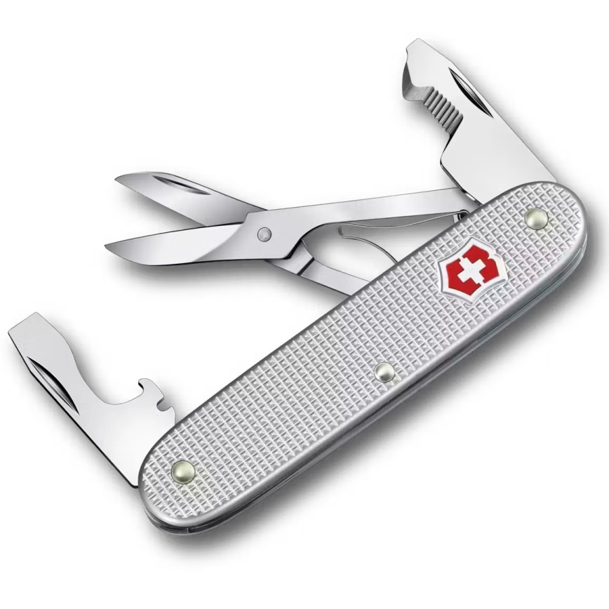 Victorinox - Navaja de bolsillo multifunción COMPANION SLIM ALOX, 9,3 cm / 6 funciones, plateada