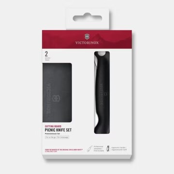 Victorinox - Navaja plegable SWISS CLASSIC 11 cm negra + tabla de cortar
