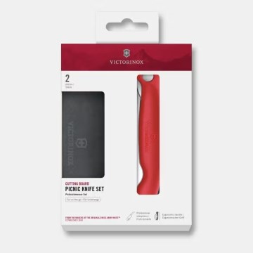 Victorinox - Navaja plegable SWISS CLASSIC 11 cm, roja + tabla de cortar