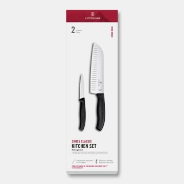 Victorinox - Set de 2 cuchillos de cocina SWISS CLASSIC, negro