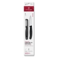 Victorinox - Set de cuchillo de cocina con pelador SWISS CLASSIC, negro
