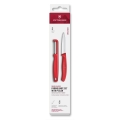 Victorinox - Set de cuchillo de cocina con pelador SWISS CLASSIC, rojo