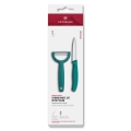 Victorinox - Set de cuchillo de cocina con pelador SWISS CLASSIC turquesa