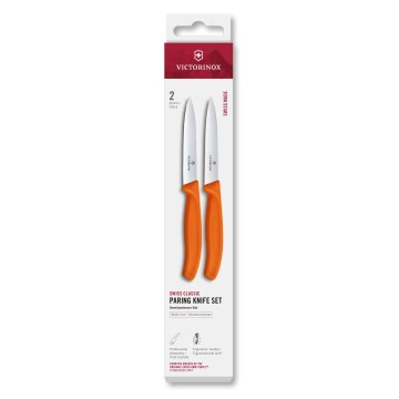 Victorinox - Set de cuchillos de cocina para verduras SWISS CLASSIC 10 cm 2 piezas naranja