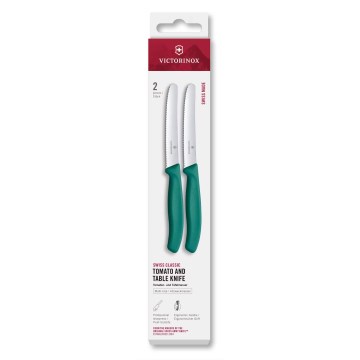 Victorinox - Set de cuchillos para verduras SWISS CLASSIC 11 cm, 2 piezas, turquesa