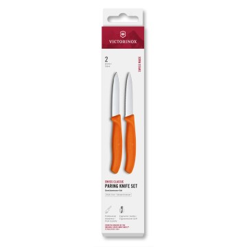 Victorinox - Set de cuchillos para verduras SWISS CLASSIC 8 cm, 2 unidades, naranja