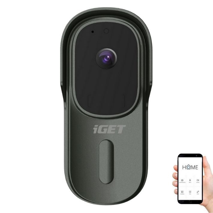 Vídeo timbre con sensor de movimiento Full HD 1080p 5200 mAh IP65 Wi-Fi antracita