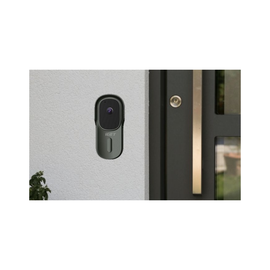 Vídeo timbre con sensor de movimiento Full HD 1080p 5200 mAh IP65 Wi-Fi antracita